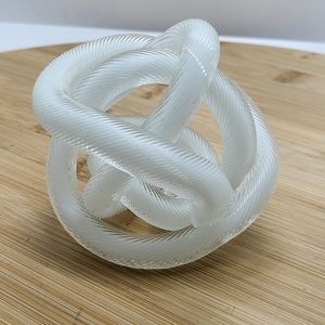 White Art Glass Knot